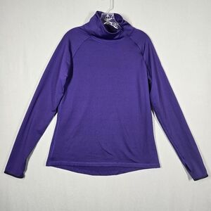 New Nike Pro Hyperwarm Women's Top Dri Fit Base Layer Size XL Purple